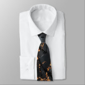 Eleganter schwarzer Marmor mit goldenen Adern Mode Krawatte (Gebunden)