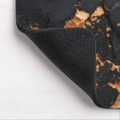 Eleganter schwarzer Marmor mit goldenen Adern Mode Mousepad (Ecke)