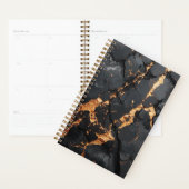 Eleganter schwarzer Marmor mit goldenen Adern Mode Planer (Anzeige)