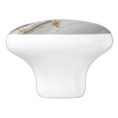 Eleganter schwarzer Marmor mit goldener Textur Keramikknauf (Seitenansicht)