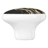 Eleganter schwarzer Marmor mit goldener Textur Keramikknauf (Seitenansicht)