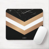 Eleganter schwarzer Marmor Mousepad (Mit Mouse)