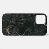 Eleganter schwarzer Marmor: Texturierter Hintergru Case-Mate iPhone Hülle (Rückseite (Horizontal))