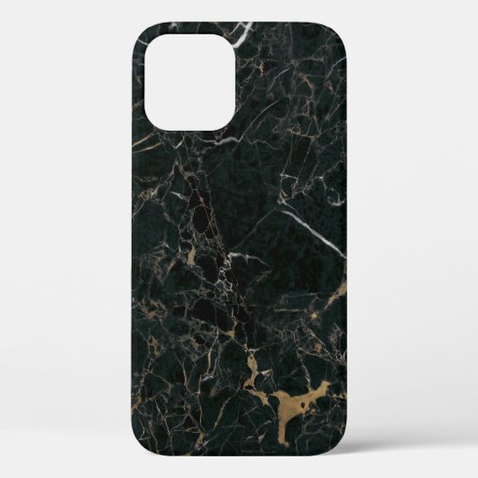Eleganter schwarzer Marmor: Texturierter Hintergru Case-Mate iPhone Hülle (Rückseite)