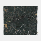 Eleganter schwarzer Marmor: Texturierter Hintergru Fleecedecke (Vorderseite (Horizontal))