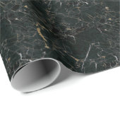 Eleganter schwarzer Marmor: Texturierter Hintergru Geschenkpapier (Rolleneckpunkt)