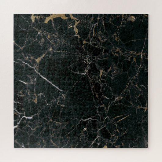 Eleganter schwarzer Marmor: Texturierter Hintergru Puzzle (Horizontal)