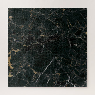 Eleganter schwarzer Marmor: Texturierter Hintergru Puzzle