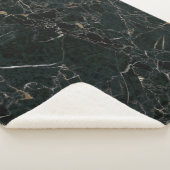 Eleganter schwarzer Marmor: Texturierter Hintergru Sherpadecke (3/4)