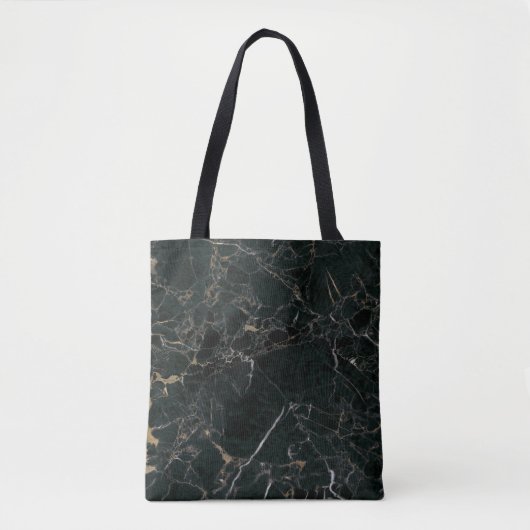 Eleganter schwarzer Marmor: Texturierter Hintergru Tasche (Vorderseite)