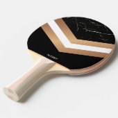 Eleganter schwarzer Marmor Tischtennis Schläger (Vorderseite)