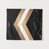 Eleganter schwarzer Marmor Wandteppich (Vorderseite (Horizontal))