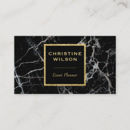 eleganter schwarzer Marmorstein Visitenkarte