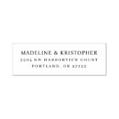 Eleganter schwarzer Minimalist Permastempel (Design)