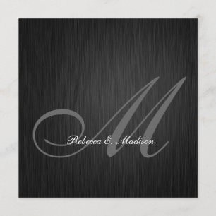 Eleganter schwarzer Monogramm-Abschluss 2013 Einladung