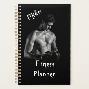 Eleganter schwarzer Personalier-Fitness-Planer für Planer