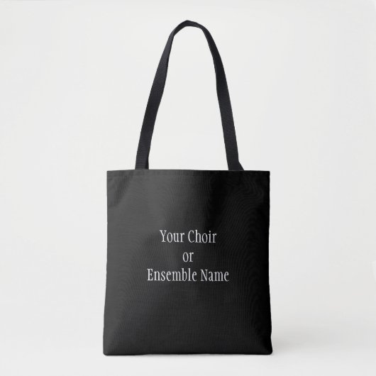 Eleganter Schwarzer Personalisierter Chor oder Ens Tasche (Vorderseite)