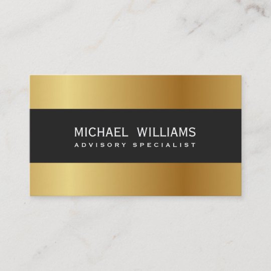 Eleganter Schwarzer Professioneller Vergoldet Gold Visitenkarte Zazzle De