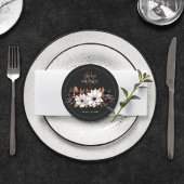 Eleganter, schwarzer Rostkreuz-Untersetzer Runder Pappuntersetzer