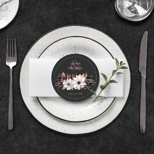 Eleganter, schwarzer Rostkreuz-Untersetzer Runder Pappuntersetzer