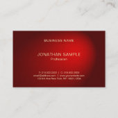 Eleganter schwarzer roter Damast-erstklassiger Visitenkarte (Rückseite)