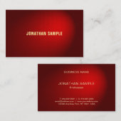 Eleganter schwarzer roter Damast-erstklassiger Visitenkarte (Vorne/Hinten)