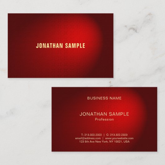 Eleganter schwarzer roter Damast-erstklassiger Visitenkarte (Vorne/Hinten)