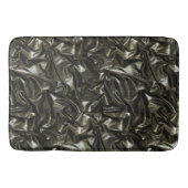 Eleganter Schwarzer Satin-Look Badematte (Vorderseite)