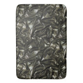 Eleganter Schwarzer Satin-Look Badematte (Vorderseite Vertikal)