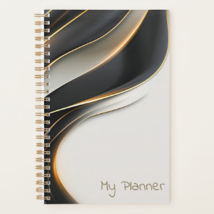 Eleganter schwarzer Schleier personalisiert Planer