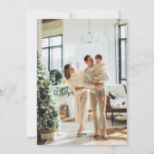 Eleganter Schwarzer Schneeflocken Feiertagskarte (Rückseite)