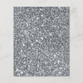 Eleganter schwarzer silberner Glitter-Liste Flyer (Hinten)