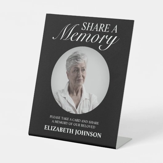 Eleganter Schwarzer Speicher freigeben Sockelschild (Vorderseite)