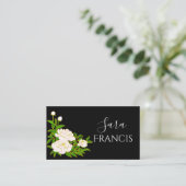 Eleganter schwarzer Standard, 3,5" x 2,0" Visitenk Visitenkarte (Stehend Vorderseite)