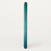 Eleganter schwarzer und aquamariner Monogramm Case-Mate iPhone Hülle (Hinten/Rechts)