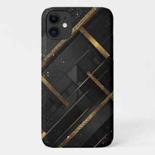 Eleganter schwarzer und goldener abstrakter Hinter Case-Mate iPhone Hülle