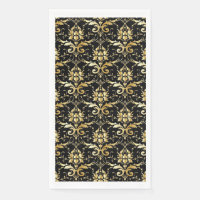 Eleganter schwarzer und goldener Damast