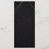 Eleganter schwarzer und goldener geometrischer Rah Programm (Rückseite)