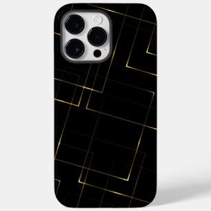 Eleganter schwarzer und goldener Marmor Case-Mate iPhone 14 Pro Max Hülle