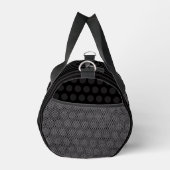 Eleganter schwarzer und grauer Monogramm-Name Duffle Bag (Rechts)