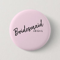 Eleganter schwarzer und rosa Bridesmaid-Button