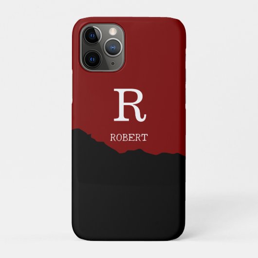 Eleganter schwarzer und roter benutzerdefinierter  Case-Mate iPhone hülle (Rückseite)