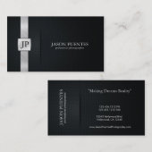 Eleganter schwarzer und silberner beruflicher visitenkarte (Vorne/Hinten)