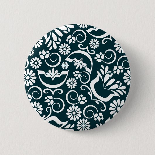 Eleganter schwarzer und weißer Knopf Button (Vorderseite)