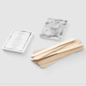 Eleganter schwarzer und weißer Marmor Fächer (Non-assembled)