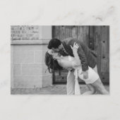 Eleganter schwarzer und weißer QR-Code Moderne Hoc RSVP Karte (Rückseite)