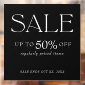 Eleganter Schwarzer Verkauf im Einzelhandel Fensteraufkleber (Blatt 2)