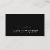 Eleganter Schwarzes und Golddamast modern u. Visitenkarte (Rückseite)