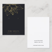 ELEGANTER SCHWARZGOLDLOTUS EINFACHE EARRING-ANZEIG VISITENKARTE (Vorne/Hinten)