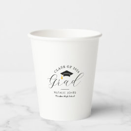 eleganter Schwarzweiß-Abschluss Pappbecher